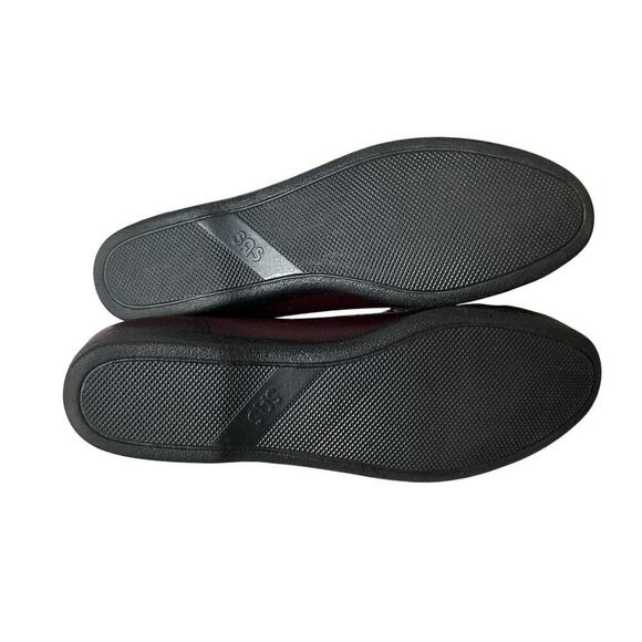 SAS Size 6.5 Vintage Red Wine Simplify Leather Slip On Loafer Tripad Comfort - Picture 5 of 9